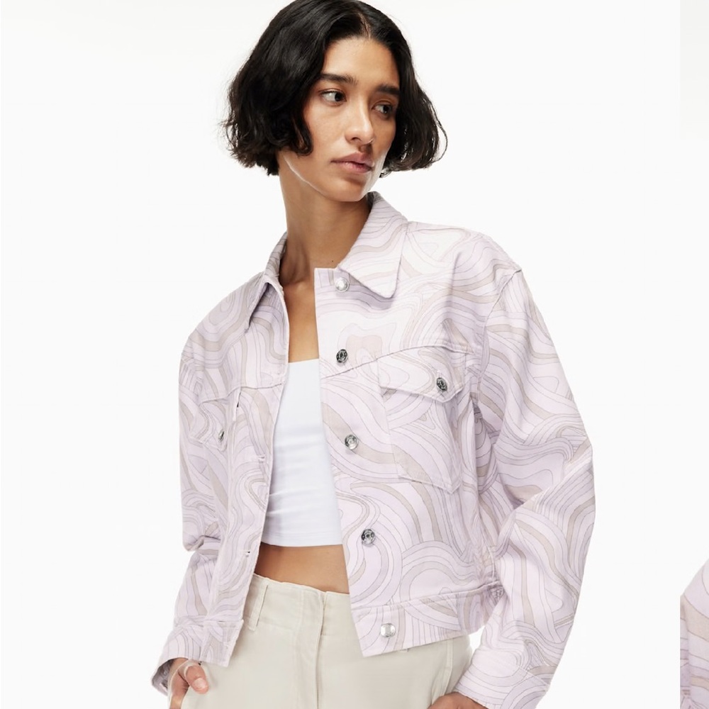 Aritzia Wilfred Lilac Swirl Jacket